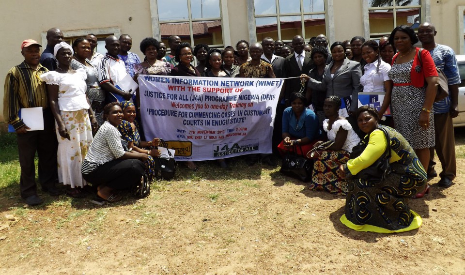 Participants in a workshop on Utilization of Customary Courts